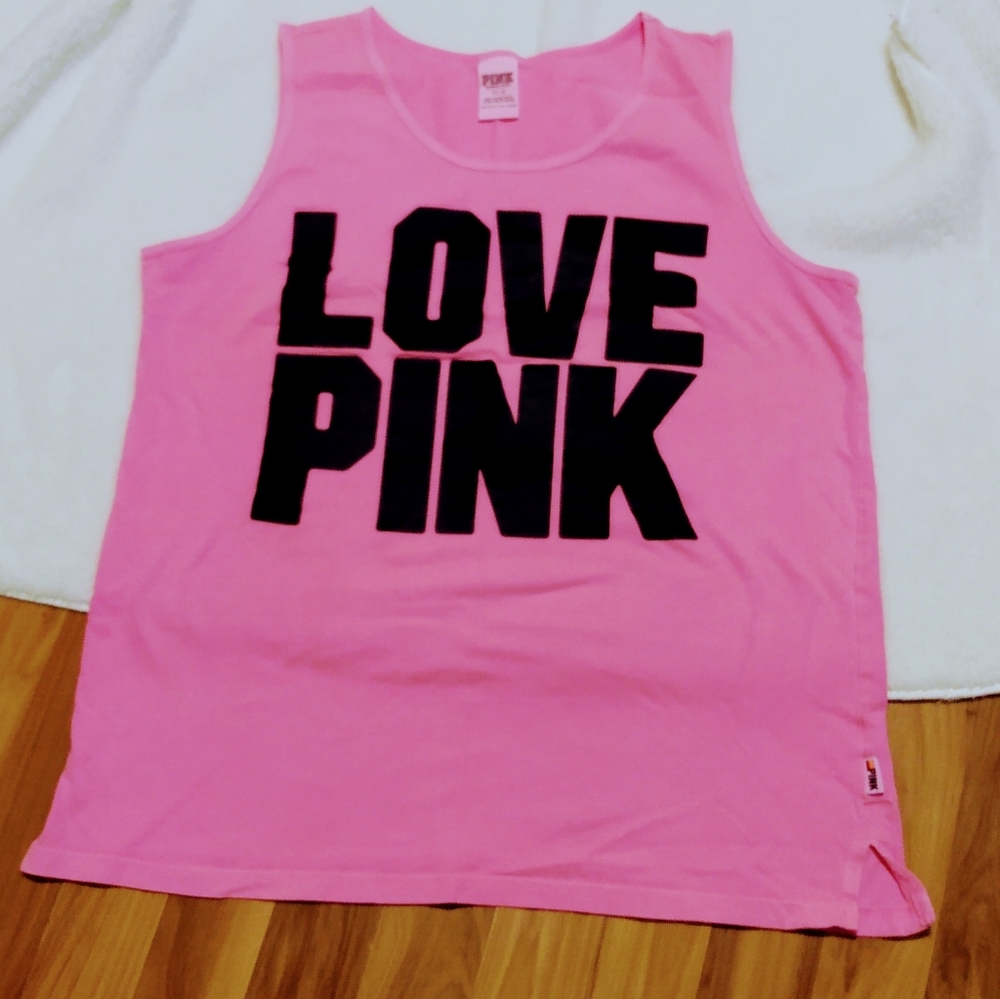 Pink Victoria's Secret 💖 Love Pink💖 Women's Size Large Sleeveless Shirt.
